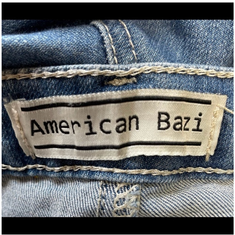 American Bazi Blue Distressed Denim Jeans Size 1X - Picture 5 of 6